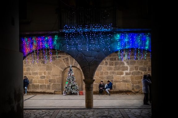 La plaza en Navidad